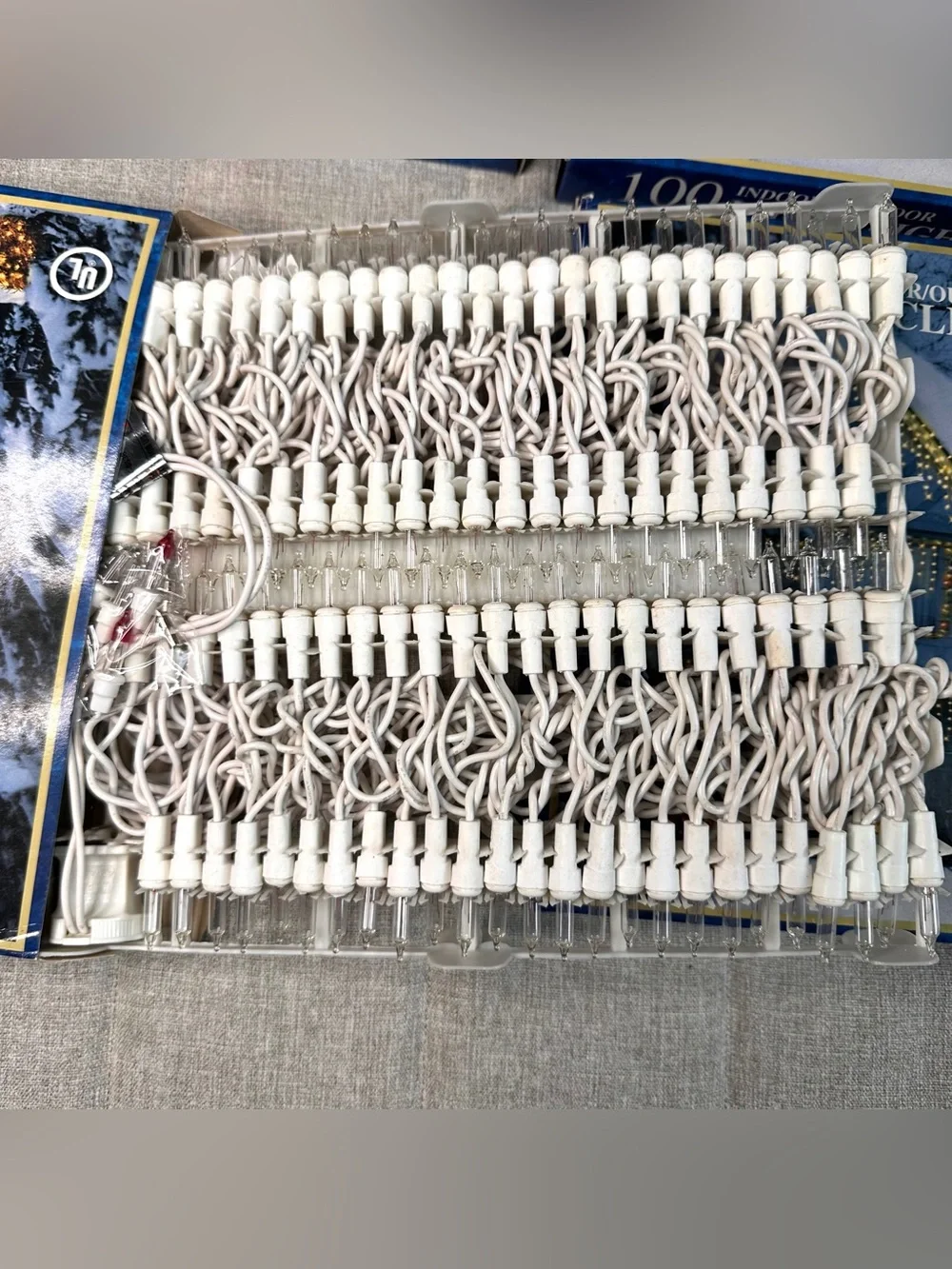 VTG 100 Indoor/Outdoor Clear Curtain Icicle Light Set 10 FT 4 Boxes Tested NEW